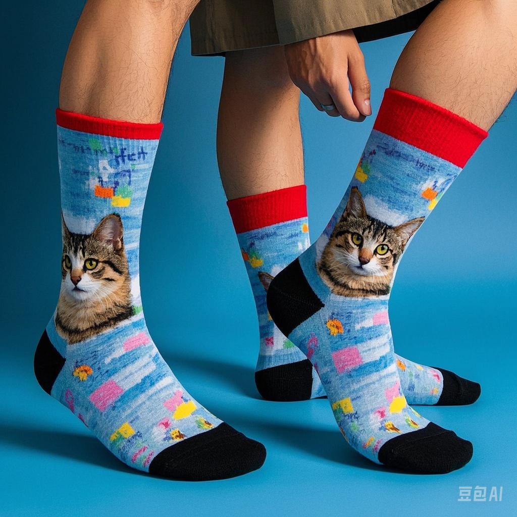 Fashionable 3D Digital Printed Socks Customization: Design Personalized and Trendy Pet - Style Socks Based on Your Pet's Photo