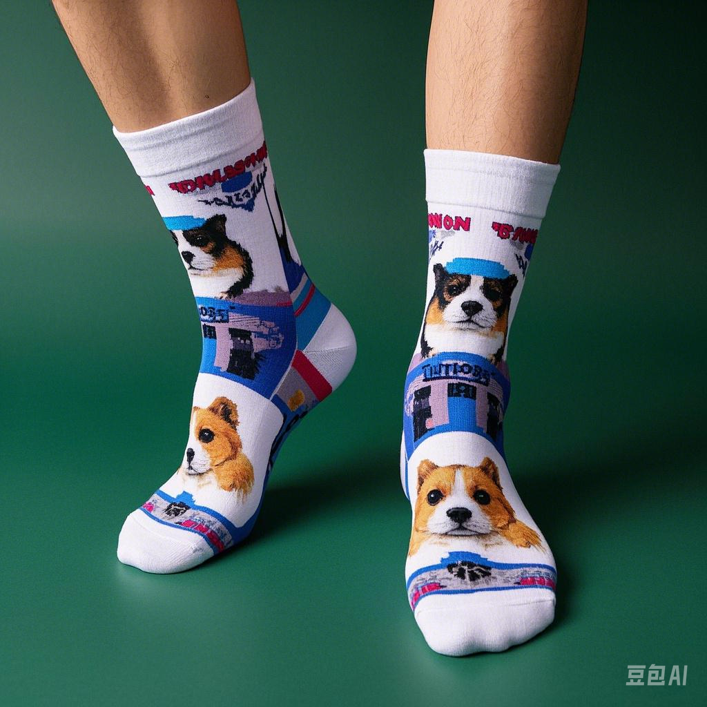 Ultra - Clear 3D Digital Printed Socks: Customize Unique Three - Dimensional Pet - Shaped Socks with Your Pet's Photo