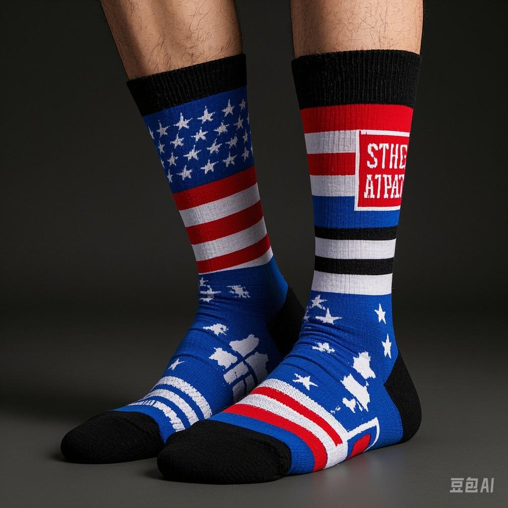 3D Digital Printed Socks, with Exclusive American Street Element Designs, Unique and Non-repetitive